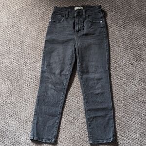 Madewell Perfect Vintage Crop Black Lunar Wash Jeans Size 25